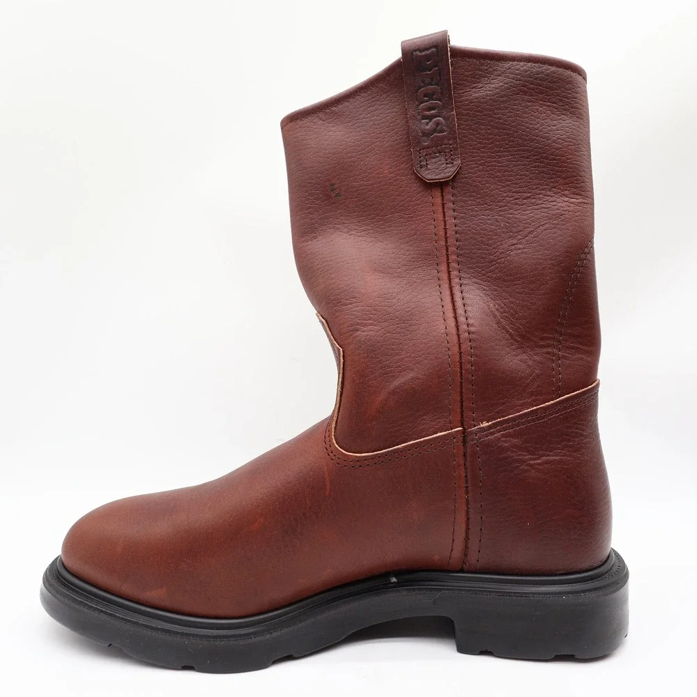 Red Wing 1132 Pecos Boots Mens 8 E Brown Leather Pull On Work Made In USA NIB